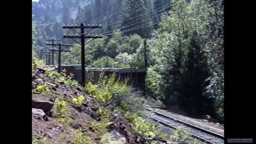 SP 8354 east with talking detectors just north of Dunsmuir 1992
