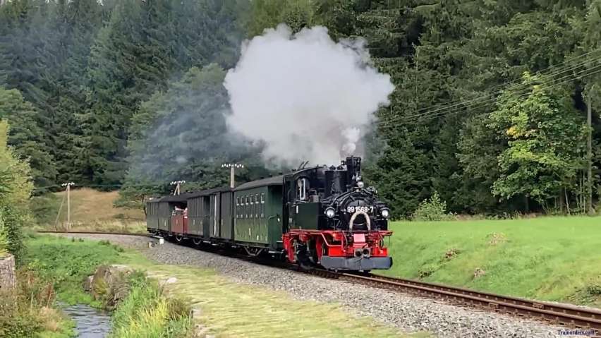 Steam on the Preßnitztalbahn today in Saxony, Germany