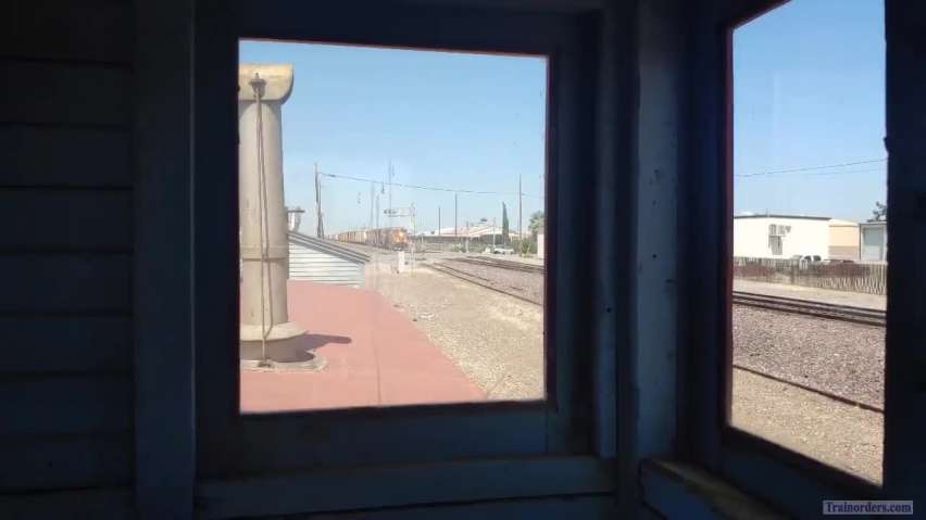 BNSF passes while In the cupola