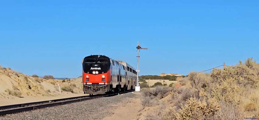 Amtrak #3 west of Lamy, NM at MP 841
