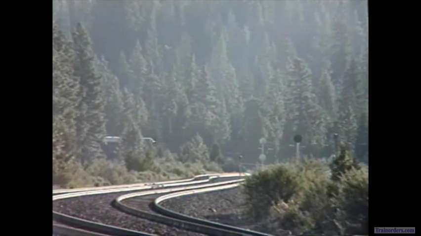 SP leads the Coast Starlight at Black Butte early 1990's