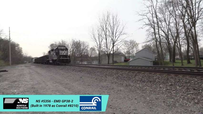 NS local with caboose and ex-Conrail GP38-2