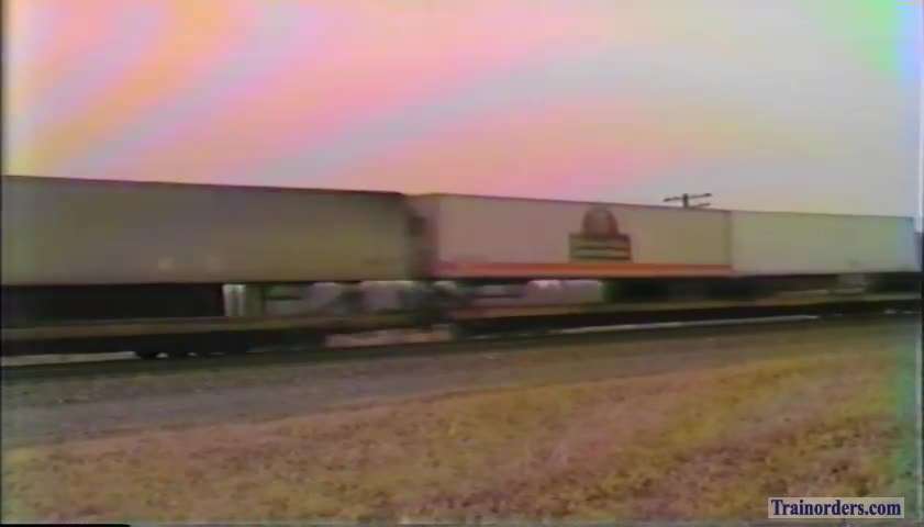 Burlington Northern at West Burlington, Iowa 1987.